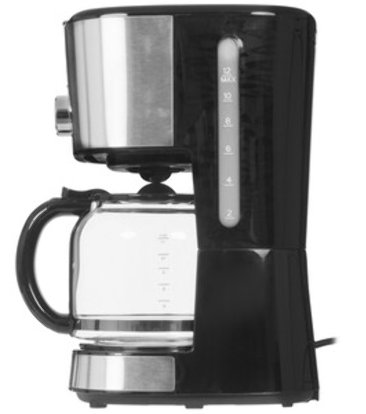 Кофеварка капельная BRAYER BR1122 черный, исп. кофе - молотый, 1.5 л, 900 Вт