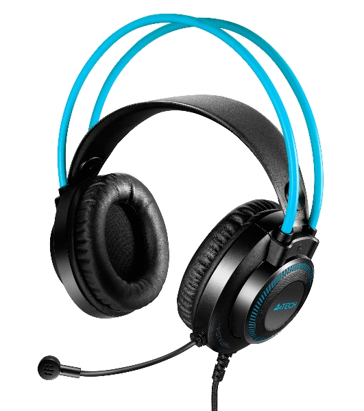 Гарнитура A4Tech Fstyler FH200U серый/синий, проводная