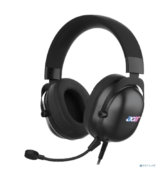 Гарнитура Acer AHW122 чёрный, проводная, USB, подсветка