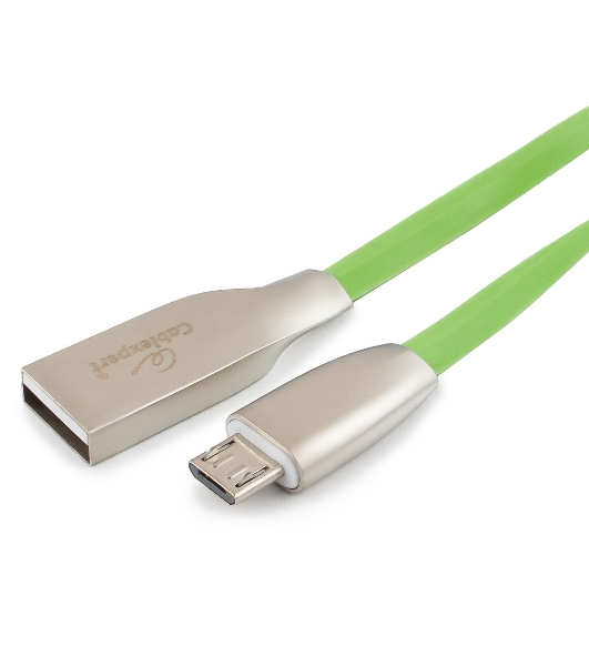 Кабель USB2.0 Cablexpert CC-G-mUSB01Gn-1M, AM/microB, серия Gold, длина 1м, зеленый, блистер
