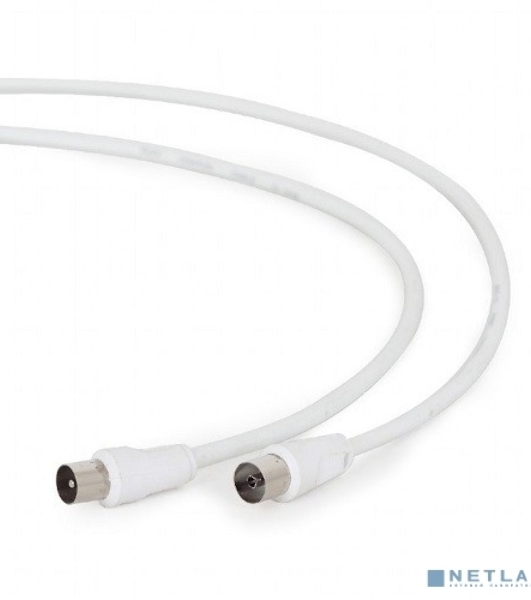 Кабель телевизионный Cablexpert CCV-515-W-3M, Coaxial M/F, белый, 3м