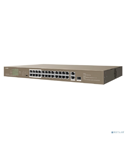 Коммутатор Tenda TEF1126P-24-250W 26-Портовыйбез управления FE c 24 портами PoE