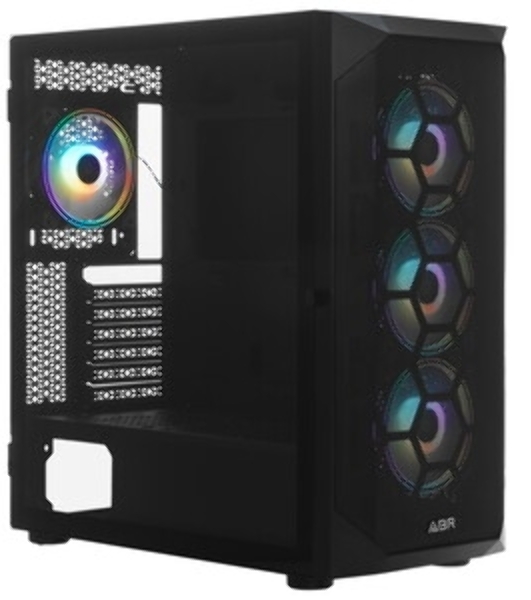 Компьютерный корпус ABR Quantum черный (1хUSB Type-C, 2хUSB 2.0, HD Audio, 4xRGb Fan, ATX, E-ATX)