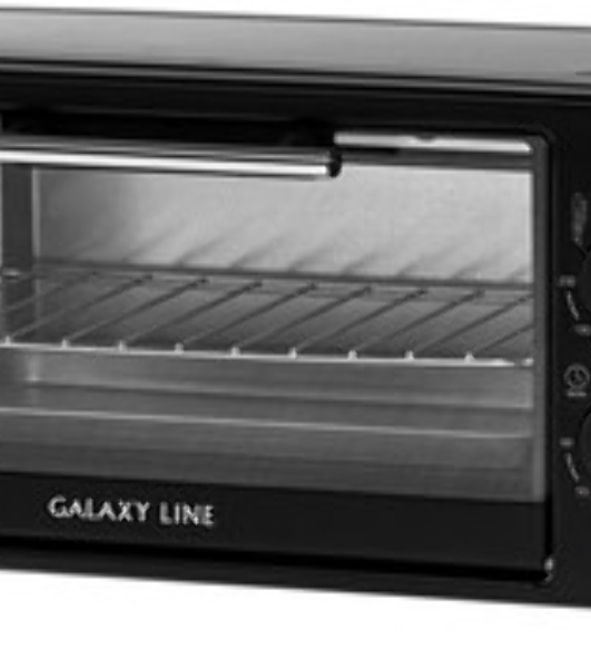 Мини-печь Galaxy Line GL 2625, черный, 8 л, 1000 Вт, таймер на 60 минут, индикатор работы, автоотключение