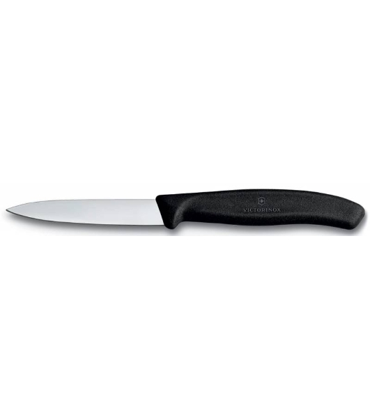 Нож кухонный Victorinox Swiss Classic (6.7603) стальной для чистки овощей и фруктов лезв.80мм прямая заточка черный без упаковки
