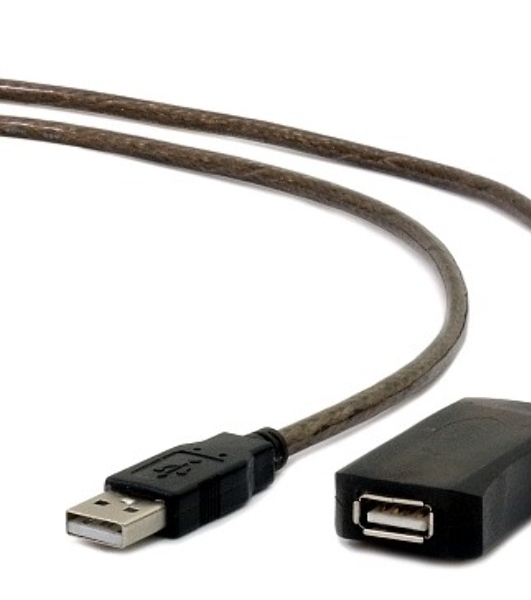 Кабель-удлинитель USB2.0 активный Gembird/Cablexpert UAE-01-5M, AM/AF, 5м