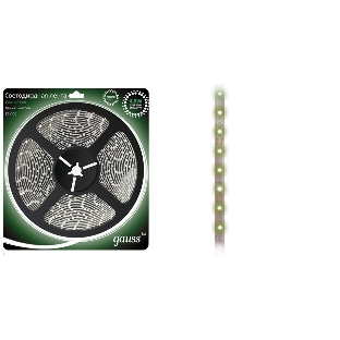 Лента светодиодная GAUSS 312000605 LED 2835/60-SMD 4.8W 12V DC зеленый блистер 5м