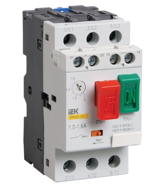 Пускатель ПРК32-1.6 In1.6А Ir1.0-1.6А Ue 660В IEK DMS11-D16