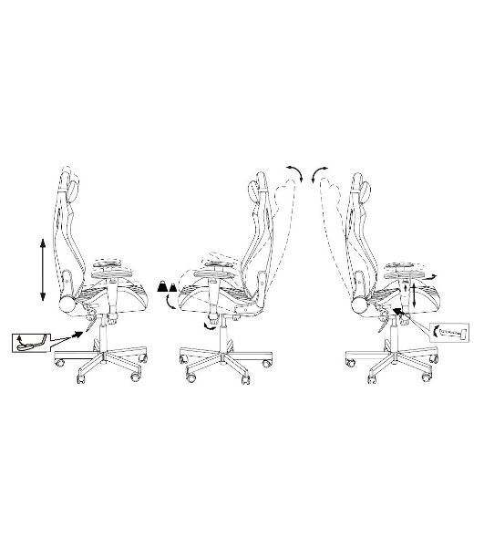 Кресло Бюрократ Knight Outrider Light-20 черный, ткань, 120 кг, механизм качания