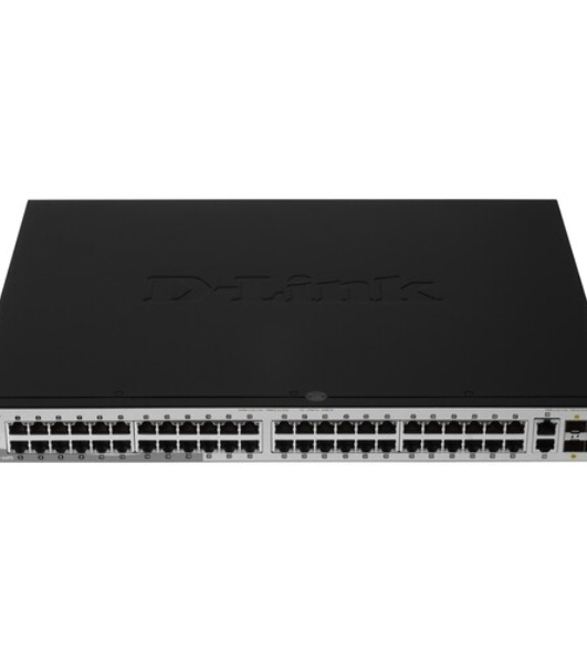Коммутатор D-Link DGS-3130-54PS/B2A, 48×1 Гбит/с + 2×10 Гбит/с Base-T + 4×10 Гбит/с SFP+, управляемый