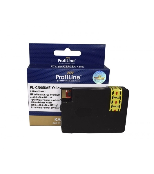 Картридж струйный ProfiLine PL-CN056AE (№933XL) для принтеров HP Officejet 6700 Premium e-All-in-One H711n/7610 Wide Format e-All-in-One/6100 ePrinter H611/6600 e-All-in-One H711g/7110 Wide Format ePrinter H812a Yellow