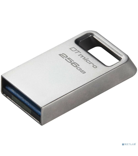 Флешка USB Kingston DataTraveler Micro (DTMC3G2/256Gb), 256Gb, USB 3.2 Gen 1, R/W 200/60, серебристый