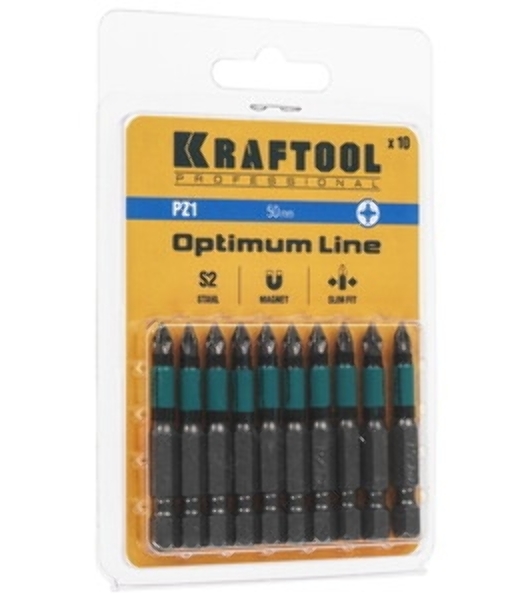 Биты Kraftool профессиональные сталь S10 26124-2-100-10
