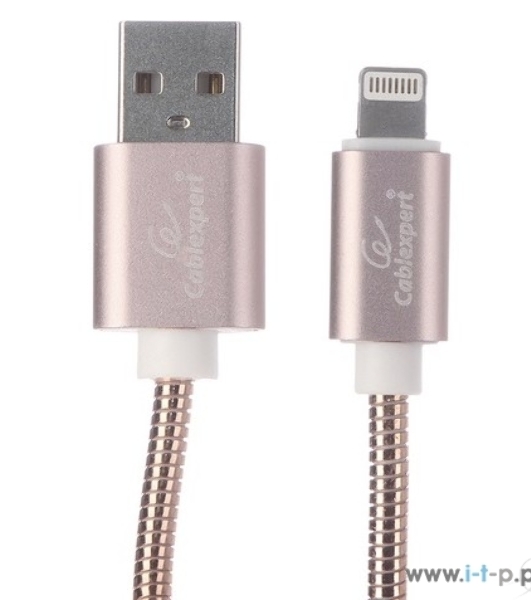 Кабель Cablexpert для Apple CC-G-APUSB02Cu-1M, AM/Lightning, серия Gold, длина 1м, золото, блистер