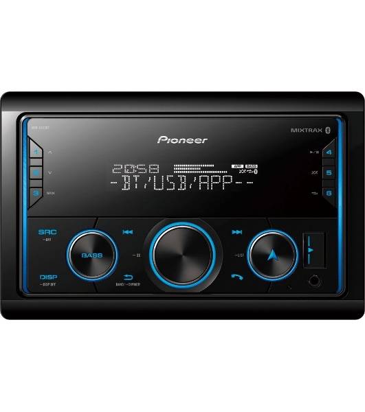 Автомагнитола Pioneer MVH-S425BT, 2 DIN, Bluetooth, USB Type-A, AUX, пульт ДУ