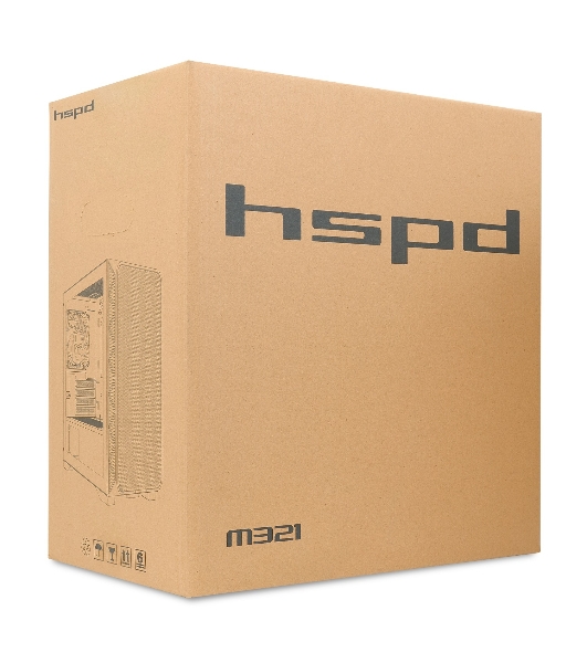 Компьютерный корпус HSPD M520, Mesh Mid Tower, черный, slide TG, 0.45 SPCC, 4x120мм ARGb ATX, mATX, mITX 160/330/184мм 2x2.5', -, 7xPCI 2xUSB-A 3.0, 1xUSB-A 1.0 390x200x449мм