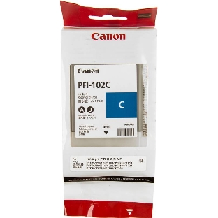 Картридж струйный Canon PFI-102C (0896B001) голубой (130 мл.) для Canon imagePROGRAF iPF605, iPF610., iPF650, iPF655, iPF710, iPF750, iPF755, LP17, iPF510