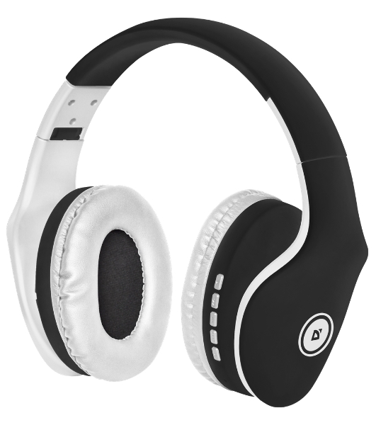 Беспроводные/проводные наушники Defender FreeMotion B525 черный/белый, накладные, Bluetooth + проводной, до 8 ч
