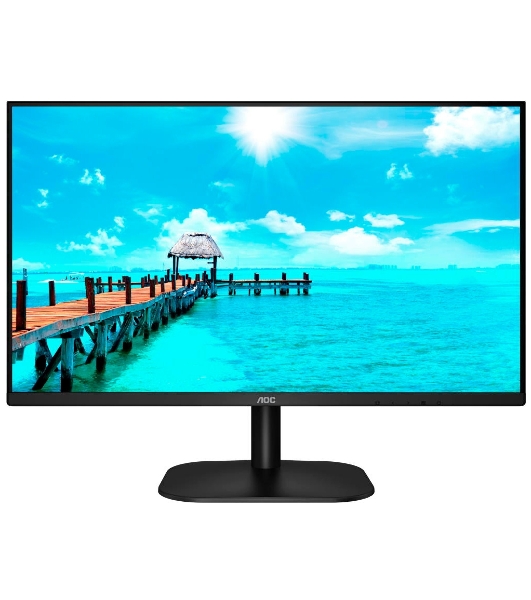 Монитор 27' AOC 27B2DM, VA 1920x1080, 75 Гц, 4 мс, 16:9, 250 кд/м², 1xHDMI, 1xDVI-D, 1xVGA, 1x3.5 мм, черный