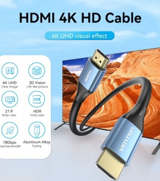 Кабель Vention HDMI High speed v2.0 with Ethernet 19M/19M - 15м
