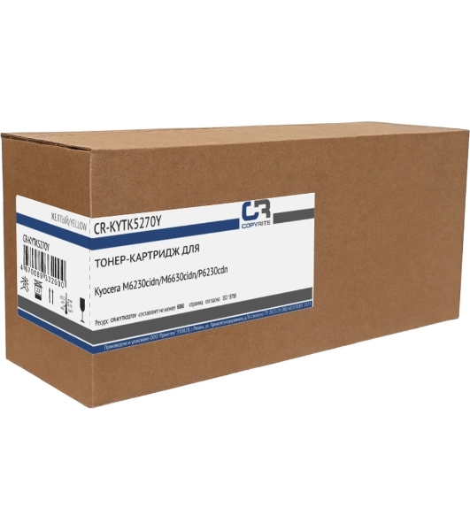 Картридж лазерный CopyRite CR-KYTK5270Y TK-5270Y желтый (6000 стр.) для Kyocera M6230cidn/M6630cidn/P6230cdn