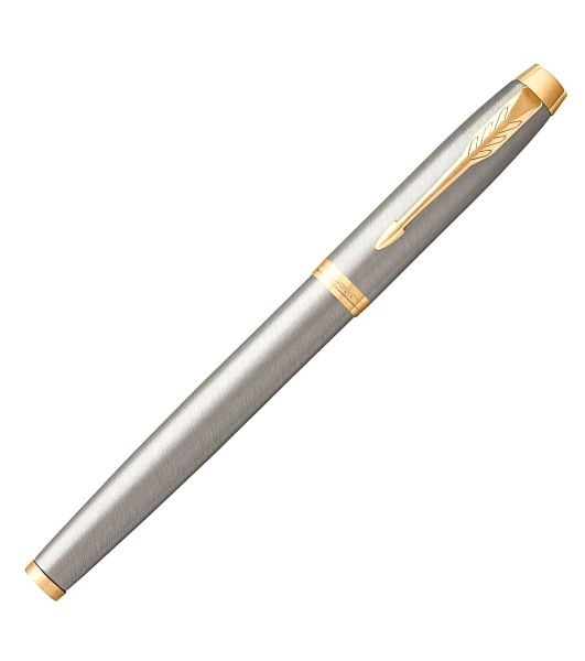 Ручка роллер Parker IM Core T321 (CW1931663) Brushed Metal GT, F, черные чернила, подарочная коробка