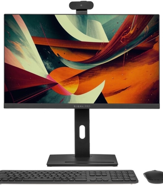 Моноблок Digma Pro Vision 23.8' Full HD i5 12450H (1.7) 16Gb SSD 512Gb UHDG CR Windows 11 Professional Eth WiFi BT 90W клавиатура мышь Cam черный 1920x1080