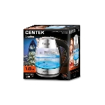 Чайник электрический Centek CT-0059 London, стекло, 1.8л, 2200Вт, LED-подсветка, отделка нерж., фото5