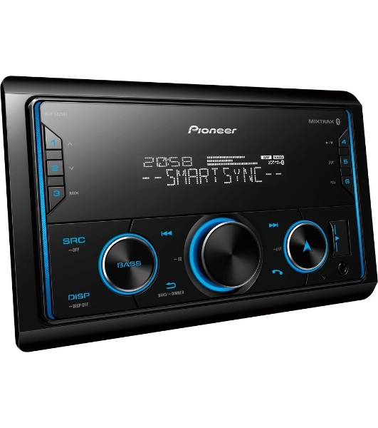 Автомагнитола Pioneer MVH-S425BT, 2 DIN, Bluetooth, USB Type-A, AUX, пульт ДУ