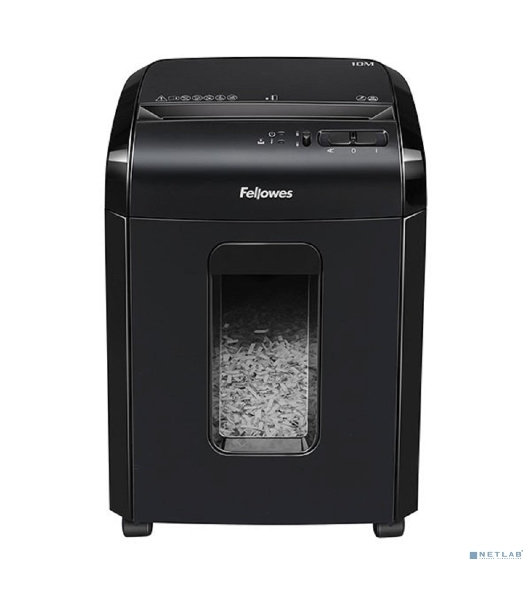 Шредер Fellowes Powershred 10M FS-4630601 DIN P-5, 2х15мм, 10лст., 19лтр., Safety Lock, с микрорезкой