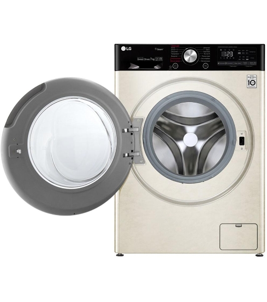 Стиральная машина LG F2V5HS9B бежевый, загрузка фронтальная 7 кг, 1200 об/мин, класс: А
