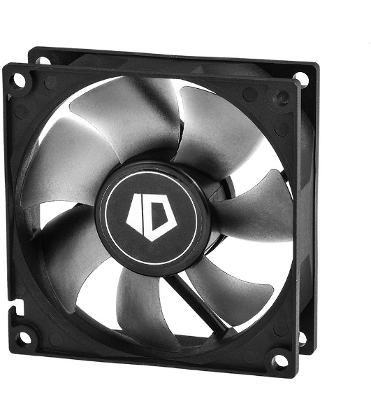 Вентилятор для корпуса ID-Cooling NO-8025-SD черный, 80 мм, 2000 об/мин, 21 дБ, 3 pin