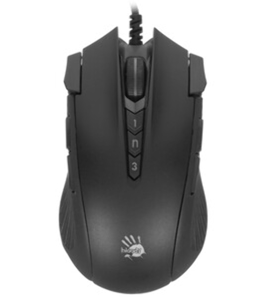 Мышь проводная A4Tech Bloody J90s черный, 8000 dpi, USB, кнопки - 12