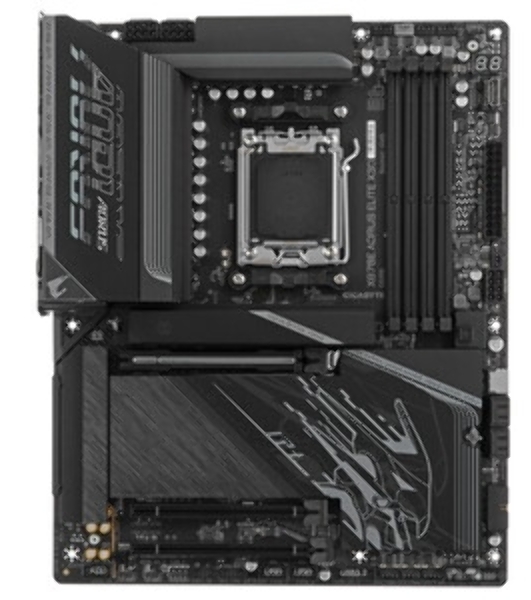 Материнская плата Gigabyte X870E AORUS ELITE X3D, AM5, AMD X870E, 4xDDR5, 4xSATA, 4xM.2, 1xPCIe 5.0 x16, 1xPCIe 4.0 x16, 1xPCIe 3.0 x16, 1xHDMI, 1x5Gb LAN, Wi-Fi 7, Bluetooth 5.4, 2xUSB-C 40Gbps (USB4), 1xUSB-C 10Gbps, 5xUSB-A 10Gbps, 3xUSB-A 5Gbps, 3x3.5 мм + S/PDIF оптический, 7.1, ATX