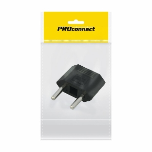 Сетевой переходник Rexant плоский 'Тефаль' PROconnect, черный, индивидуальная упаковка, 1 шт.