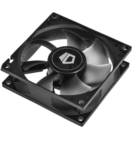 Вентилятор для корпуса ID-Cooling NO-8025-SD черный, 80 мм, 2000 об/мин, 21 дБ, 3 pin