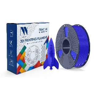 Филамент NVPRINT PLA High Speed Blue для 3D печати диаметр 1.75мм длина 330 метров масса 1 кг