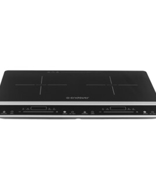 Плитка электрическая индукционного типа с двумя конфорками Endever Skyline IP-66, черный, мощность 1800 Вт+1300 Вт, диаметр посуды 12-26 см, 2 шт/уп
