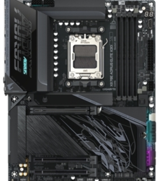 Материнская плата Gigabyte X870E AORUS ELITE X3D, AM5, AMD X870E, 4xDDR5, 4xSATA, 4xM.2, 1xPCIe 5.0 x16, 1xPCIe 4.0 x16, 1xPCIe 3.0 x16, 1xHDMI, 1x5Gb LAN, Wi-Fi 7, Bluetooth 5.4, 2xUSB-C 40Gbps (USB4), 1xUSB-C 10Gbps, 5xUSB-A 10Gbps, 3xUSB-A 5Gbps, 3x3.5 мм + S/PDIF оптический, 7.1, ATX