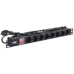 Блок розеток 19 (8шт)PDU с LED выкл.алюм.профиль 1U шнур 2м вилка DIN49440 (нем.станд.) PH12-8D1 ITK, фото6