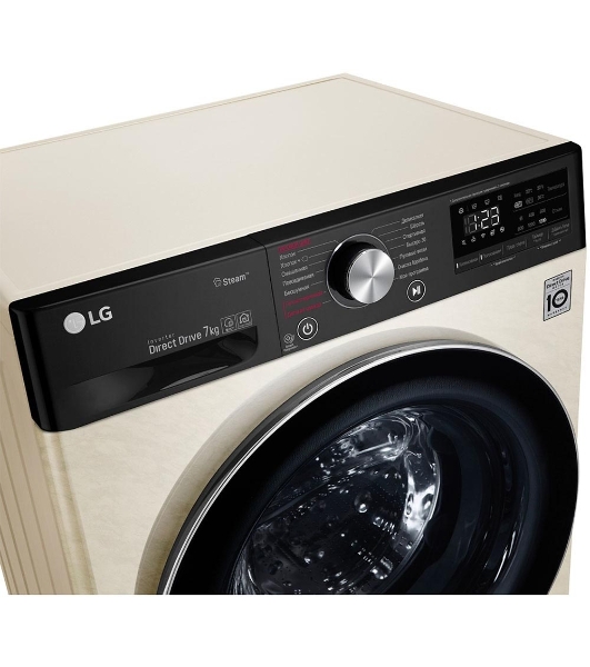 Стиральная машина LG F2V5HS9B бежевый, загрузка фронтальная 7 кг, 1200 об/мин, класс: А