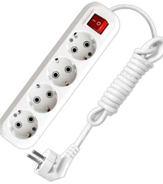 Удлинитель 4х2 м с заземл. 16А IP20 S-304 с выкл. ПВС 3х1 UNIVersal 9634419