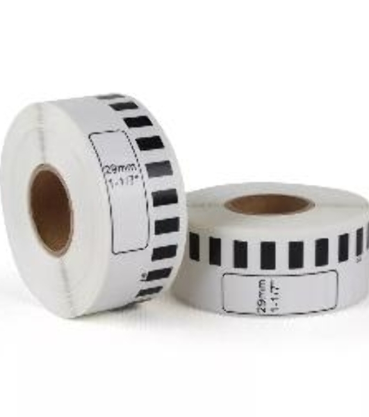 Лента Sakura DK11201 для Brother QL1060N/QL700/QL720NW/QL550/QL570/QL580N/QL1050/QL500/QL710W/QL650TD/QL570VMQL-500A/QL-56, черный на белом, 29мм/90м, наклейка