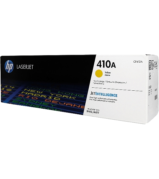 Картридж лазерный HP 410A CF412A желтый для LJ Pro M477fdn/M477fdw/M477fnw/M452dn/M452nw 2300 стр.