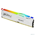 Оперативная память Kingston Fury Beast, DDR5, 32Gb (1x32Gb), 5600MHz, CL40, DIMM, с радиаторами, RGb, белый, фото3