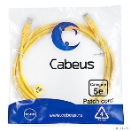 Патч-корд U/UTP, Cabeus PC-UTP-RJ45-Cat.5e-3m-YL-LSZH категория 5е, 2xRJ45/8p8c, неэкранированный, желтый, LSZH, 3м, фото 1