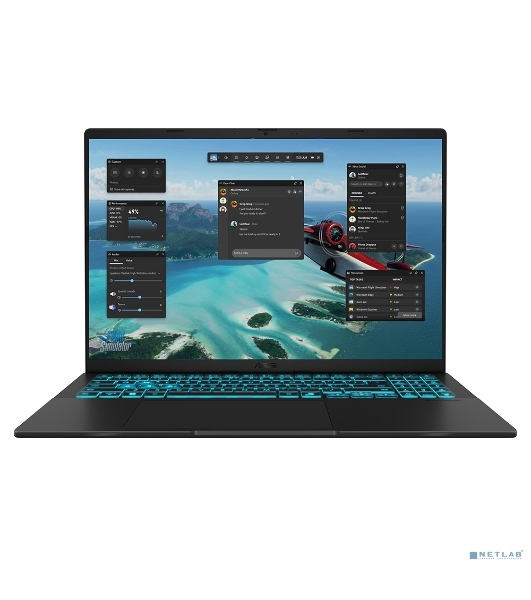 Ноутбук ASUS V3607VP-RP031 16'(1920x1200)/Intel Core 7 240H(2.5Ghz)/32Gb/1024PCISSDGb/noDVD/Ext:NVIDIA GeForce RTX 5070(8192Mb)/Cam/BT/WiFi/63WHr/war 1y/1.95kg/Matte черный/noOS