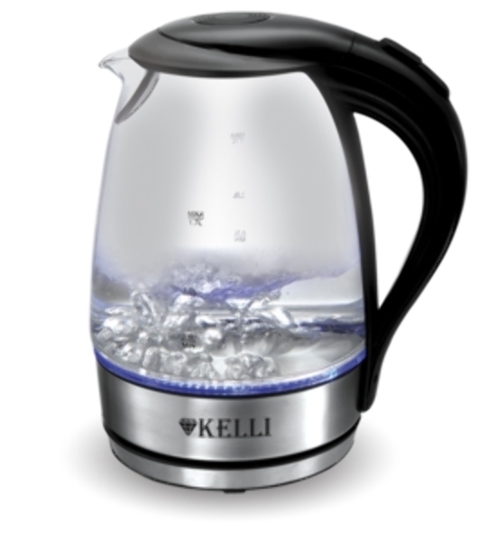 Чайник электрический Kelli KL-1462 стекло(Объем 1.7л. 1850-2200Вт. Термостойкое боросиликатное стекло, внутр. подсветка. Автомат. отключение Шкала уровня воды. Защита чайника от включения без воды. Поворот корпуса на 360°. Закрытый нагреват. элемент.)