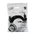 Кабель Gembird USB 2.0 PRO для соед. 3.0м AM/BM позол.конт., фер.кол., пакет, фото4