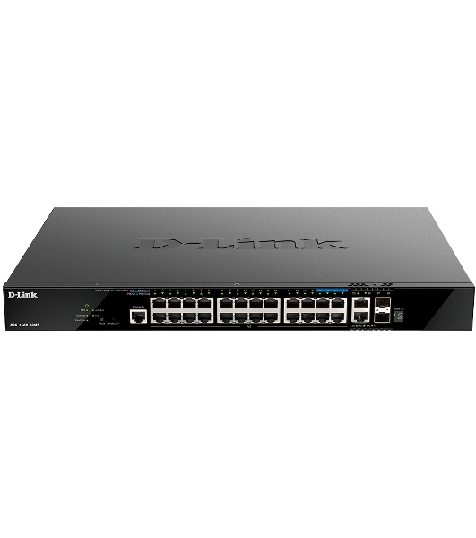 Коммутатор D-Link DGS-1520-28MP/A1A, 20×1 Гбит/с + 4×2.5 Гбит/с + 2×10 Гбит/с Base-T + 2×10 Гбит/с SFP+, управляемый